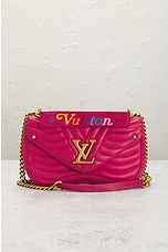 FWRD Renew Louis Vuitton New Wave MM Shoulder Bag in Red, view 2, click to view large image.