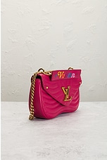 FWRD Renew Louis Vuitton New Wave MM Shoulder Bag in Red, view 4, click to view large image.