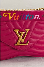 FWRD Renew Louis Vuitton New Wave MM Shoulder Bag in Red, view 7, click to view large image.