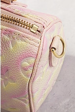 FWRD Renew Louis Vuitton Monogram Nano Speedy Handbag in Pink, view 8, click to view large image.