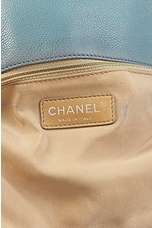 FWRD Renew Chanel Caviar Shopping Tote Bag in Blue, view 5, click to view large image.