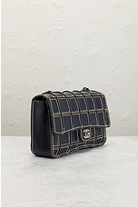 FWRD Renew Chanel Wild Stitch Chocobar Turnlock Chain Shoulder Bag in Navy, view 4, click to view large image.