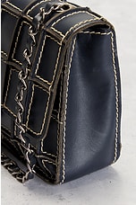 FWRD Renew Chanel Wild Stitch Chocobar Turnlock Chain Shoulder Bag in Navy, view 9, click to view large image.