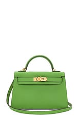 FWRD Renew Hermes Mini Kelly Handbag in Yucca, view 1, click to view large image.