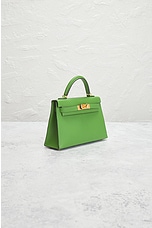 FWRD Renew Hermes Mini Kelly Handbag in Yucca, view 4, click to view large image.