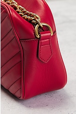 FWRD Renew Gucci GG Marmont Quilted Leather Shoulder Bag in Red, view 8, click to view large image.