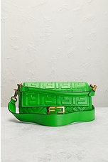 FWRD Renew Fendi Baguette Shoulder Bag in Green, view 2, click to view large image.