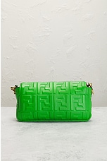 FWRD Renew Fendi Baguette Shoulder Bag in Green, view 3, click to view large image.