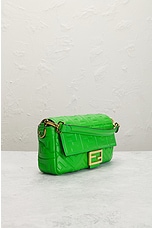 FWRD Renew Fendi Baguette Shoulder Bag in Green, view 4, click to view large image.