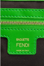 FWRD Renew Fendi Baguette Shoulder Bag in Green, view 5, click to view large image.