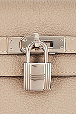 FWRD Renew Hermes Kelly 25 Handbag in Togo Leather with Palladium Hardware in Gris Tourterelle, view 7, click to view large image.