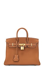 FWRD Renew Hermes Birkin 25 Togo Handbag in Gold, view 1, click to view large image.