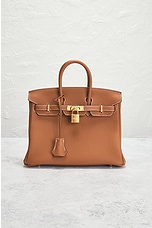 FWRD Renew Hermes Birkin 25 Togo Handbag in Gold, view 2, click to view large image.