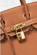 FWRD Renew Hermes Birkin 25 Togo Handbag in Gold, view 5, click to view large image.