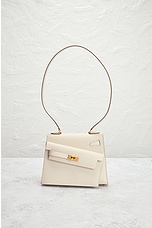 FWRD Renew Hermes Kelly 20 Cle Togo Handbag in White, view 3, click to view large image.
