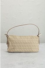 FWRD Renew Fendi Zucca Mama Shoulder Bag in Beige, view 3, click to view large image.
