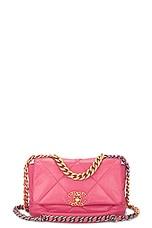 FWRD Renew Chanel Matelasse Lambskin Chain Shoulder Bag in Pink, view 1, click to view large image.