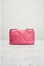 FWRD Renew Chanel Matelasse Lambskin Chain Shoulder Bag in Pink, view 3, click to view large image.