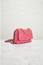 FWRD Renew Chanel Matelasse Lambskin Chain Shoulder Bag in Pink, view 4, click to view large image.