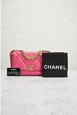 FWRD Renew Chanel Matelasse Lambskin Chain Shoulder Bag in Pink, view 9, click to view large image.