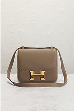 FWRD Renew Hermes A Stamp Epsom Constance 24 Shoulder Bag in Etoupe, view 2, click to view large image.