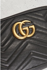 FWRD Renew Gucci GG Marmont Chain Shoulder Bag in Black, view 5, click to view large image.