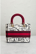 FWRD Renew Dior Lady Canvas Handbag in Multi, view 3, click to view large image.