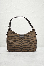 FWRD Renew Fendi Animal Shoulder Bag in Brown, view 3, click to view large image.