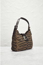 FWRD Renew Fendi Animal Shoulder Bag in Brown, view 4, click to view large image.