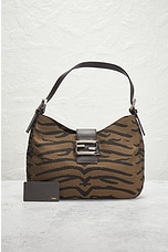 FWRD Renew Fendi Animal Shoulder Bag in Brown, view 8, click to view large image.