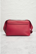 FWRD Renew Gucci GG Marmont Leather Shoulder Bag in Red, view 3, click to view large image.