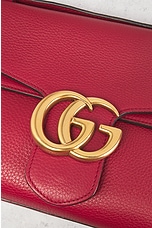 FWRD Renew Gucci GG Marmont Leather Shoulder Bag in Red, view 5, click to view large image.