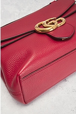 FWRD Renew Gucci GG Marmont Leather Shoulder Bag in Red, view 6, click to view large image.