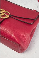 FWRD Renew Gucci GG Marmont Leather Shoulder Bag in Red, view 7, click to view large image.