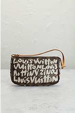 FWRD Renew Louis Vuitton Monogram Graphite Accessoires Pochette Shoulder Bag in Brown, view 2, click to view large image.