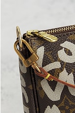 FWRD Renew Louis Vuitton Monogram Graphite Accessoires Pochette Shoulder Bag in Brown, view 7, click to view large image.