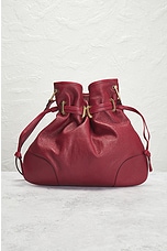 FWRD Renew Gucci Horsebit Leather Shoulder Bag in Red, view 3, click to view large image.