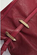 FWRD Renew Gucci Horsebit Leather Shoulder Bag in Red, view 7, click to view large image.