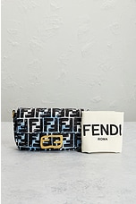 FWRD Renew Fendi Zucca 2 Way Waist Bag in Blue, view 10, click to view large image.