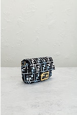 FWRD Renew Fendi Zucca 2 Way Waist Bag in Blue, view 5, click to view large image.