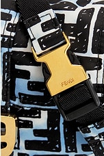 FWRD Renew Fendi Zucca 2 Way Waist Bag in Blue, view 9, click to view large image.