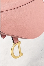 FWRD Renew Dior Leather Saddle Bag in Pink, view 8, click to view large image.