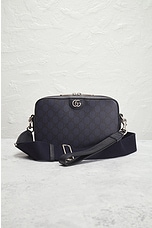 FWRD Renew Gucci GG Supreme Ophidia Shoulder Bag in Navy, view 2, click to view large image.