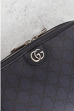 FWRD Renew Gucci GG Supreme Ophidia Shoulder Bag in Navy, view 5, click to view large image.