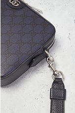 FWRD Renew Gucci GG Supreme Ophidia Shoulder Bag in Navy, view 6, click to view large image.