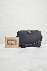 FWRD Renew Gucci GG Supreme Ophidia Shoulder Bag in Navy, view 9, click to view large image.