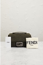 FWRD Renew Fendi Zucca Shoulder Bag in Army, view 10, click to view large image.