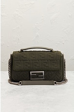 FWRD Renew Fendi Zucca Shoulder Bag in Army, view 2, click to view large image.