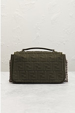 FWRD Renew Fendi Zucca Shoulder Bag in Army, view 3, click to view large image.