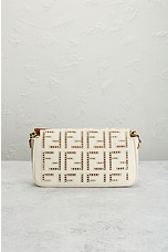 FWRD Renew Fendi Baguette Shoulder Bag in Ivory, view 3, click to view large image.